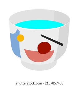 Cup with water. Vector illustration