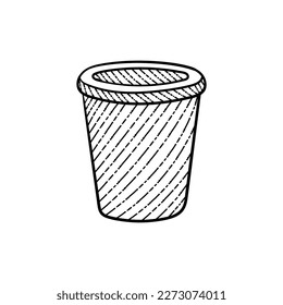 Cup water vintage art illustration creative design