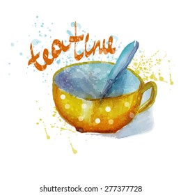 cup watercolor