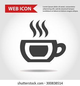 Cup web icon, flat, vector.