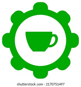 Cup and wheel on white