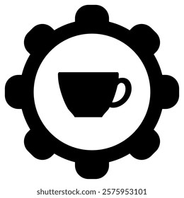Cup and wheel on white