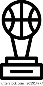 Tasse mit weißem Hintergrund. Becher ist ein Symbol der Leistung .dünne Linie Symbol.