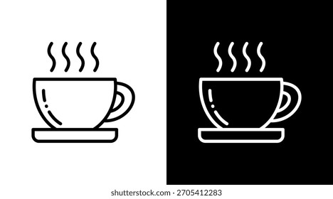 Diseño de conjunto de iconos de taza blanca
