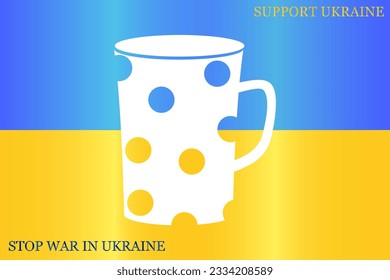 Cup white peas. Cup vector.