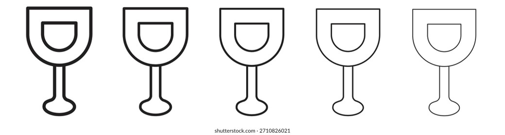Xícara de design de ícone de vinho, logotipo, aplicativo, IU. Ilustração vetorial, EPS