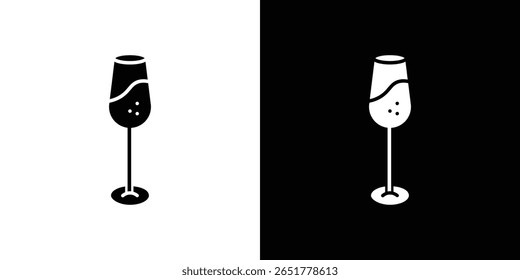 Cup of wine icon of a flat style vector