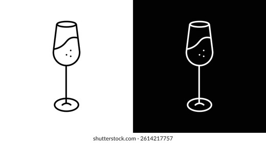 Cup of wine icon outline collection for web design