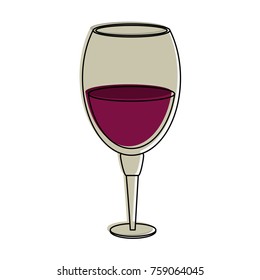 Cup of wine icon vector illustration graphic design