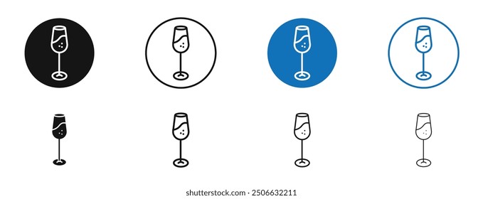 Cup of wine vector icon in black and blue colors