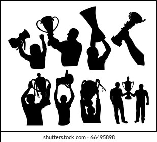 A cup of winner is in the hands of champion
