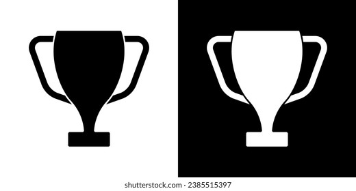 Icono del ganador de la copa. Ilustración de trofeo de campeón. Símbolo vector de goblet. Cartel de premio al ganador.