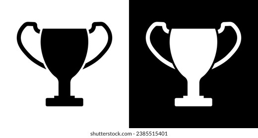 Cup Sieger Symbol. Champion Trophäe Illustration. Goblet-Vektorsymbol. Sieger-Preisschild.