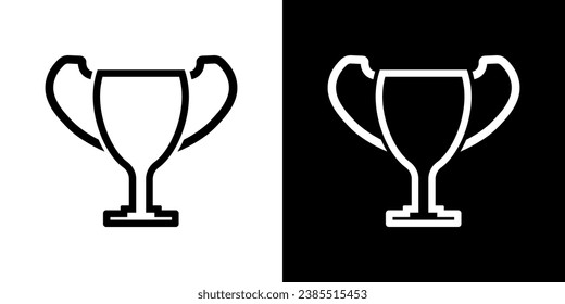 Cup winner icon. Champion trophy illustration. Goblet vector symbol. Winner award sign.