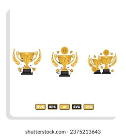 Cup Sieger Symbol. Der goldene Tasse-Vektor ist ein Symbol für den Sieg bei einem sportlichen Ereignis.