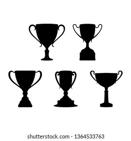 Cup winners of competitions or competitions, flat design