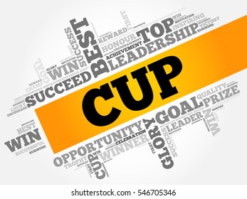 Cup word cloud concept 