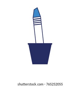 cup with writing tools icon