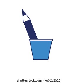 cup with writing tools icon