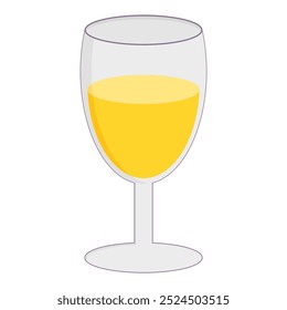 a cup of yellow syrup. a glass of yellow syrup. Orange juice. vector illustration