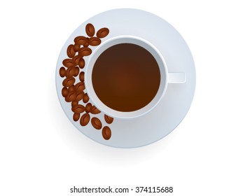 Cup for your logo and design Mock up Vector Template
