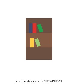 Cupboard book icon. Simple color vector elements of cabinet accessories icons for ui and ux, website or mobile application