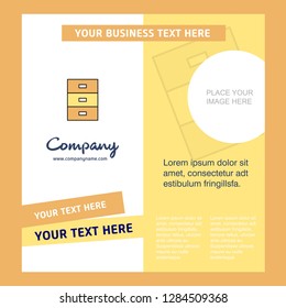 Cupboard Company Brochure Template. Vector Busienss Template