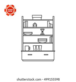 Cupboard with Crockery Icon