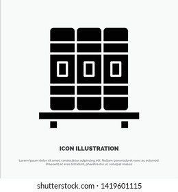 Cupboard, Education, Studies solid Glyph Icon vector