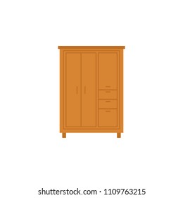 cupboard flat icon. Element of furniture colored icon for mobile concept and web apps. Detailed cupboard flat icon can be used for web and mobile. Premium icon on white background