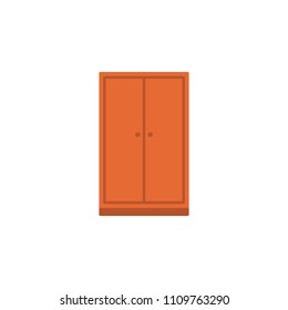 cupboard flat icon. Element of furniture colored icon for mobile concept and web apps. Detailed cupboard flat icon can be used for web and mobile. Premium icon on white background