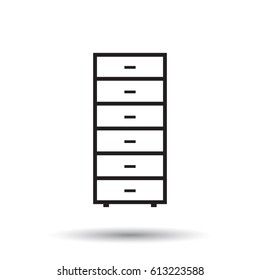 Cupboard furniture icon. Furniture vector illustration on white background.