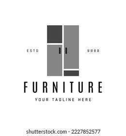 Cupboard Furniture Logo Illustration Design Template