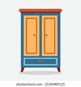 cupboard furniture vector illustration for cartoon elements, bedroom elements vector