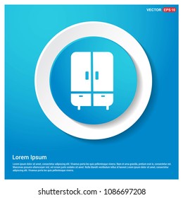 Cupboard Icon Abstract Blue Web Sticker Button