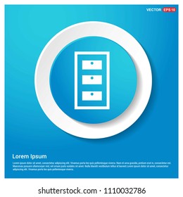 Cupboard Icon Abstract Blue Web Sticker Button - Free vector icon