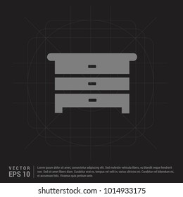 Cupboard Icon - Black Creative Background