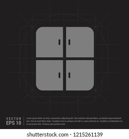 Cupboard Icon - Black Creative Background - Free vector icon