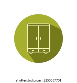 Cupboard Icon Design, Colored and Shaded, Vector Illustration