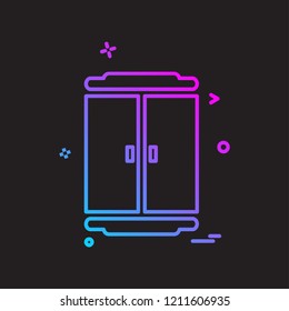 Cupboard icon design vector