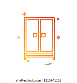Cupboard icon design vector