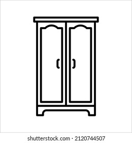 cupboard icon. Elements of furniture icon. vector illustration for websites, web design, mobile app, info graphic on white background