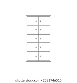 Cupboard icon flat style isolated. Vector