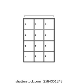 Cupboard icon flat style isolated. Vector