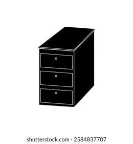 Cupboard icon flat style isolated. Vector