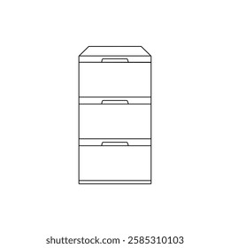 Cupboard icon flat style isolated. Vector