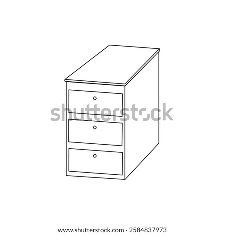 Cupboard icon flat style isolated. Vector