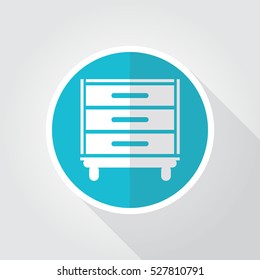 cupboard icon isolated on background. Trendy Simple vector symbol for web site design or button to mobile app. Logo illustration