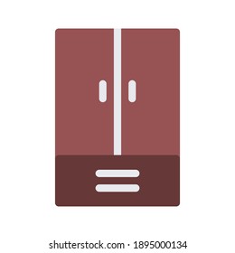 Logo des Schränken mit flacher Vektorgrafik. ideal für Web, mobile App, Muster, Design etc.
