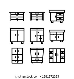 Cupboard icon or logo isolated sign symbol vector illustration - Collection of high quality black style vector icons
